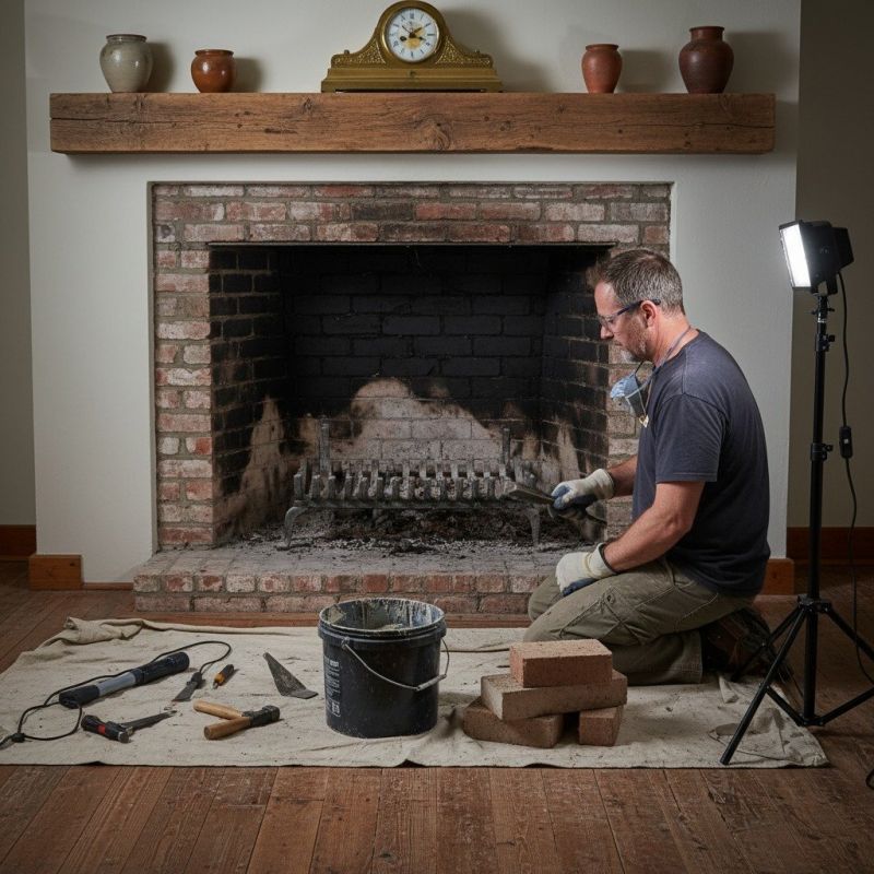 Brick Fireplace Construction
