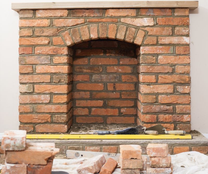 Completed Brick Fireplace