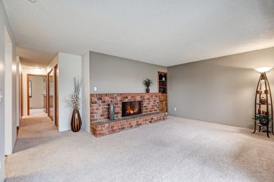 Indoor Brick Fireplace