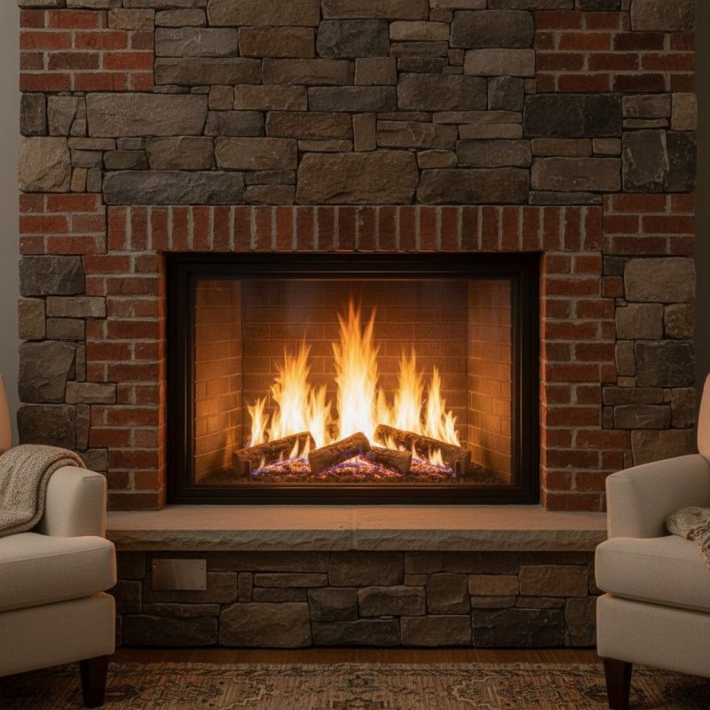 Brick Vs. Stone Finishes For Gas Fireplace Surrounds