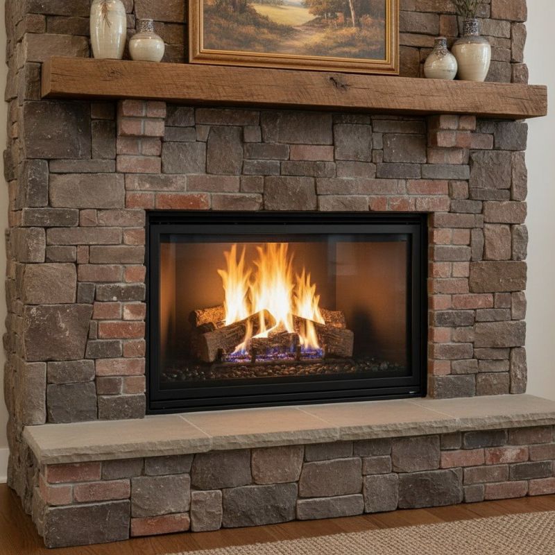 Design Styles For Brick And Stone Gas Fireplace Installations