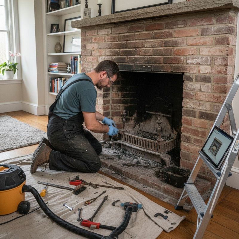 Local Brick Fireplace Construction pros at work
